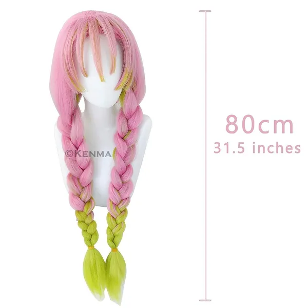 Demon_Slayer_Kanroji_Mitsuri_Braid_Long_Straight_Ombre_Green_Pink_With_Bangs_For_Anime_Women_Hair_Cosplay_For_All