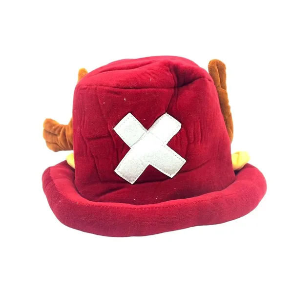 One_Piece_Themed_Tony_Tony_Chopper_Hat_Plush_Cap_For_Cosplay_Outfit_Prop_Accessory_Halloween_Maroon_Hat_Model_4