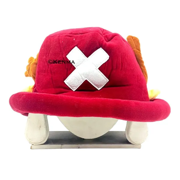 One_Piece_Themed_Tony_Tony_Chopper_Hat_Plush_Cap_For_Cosplay_Outfit_Prop_Accessory_Halloween_Maroon_Hat_Model_4
