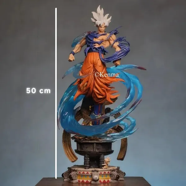 Dbz_Goku_Ultra_Instinct_With_2_Interchangable_Heads_And_Light_Premium_Big_Action_Figure_Pvc_Anime_Figurine_Collectible_Model_Toy_(44_Cm)
