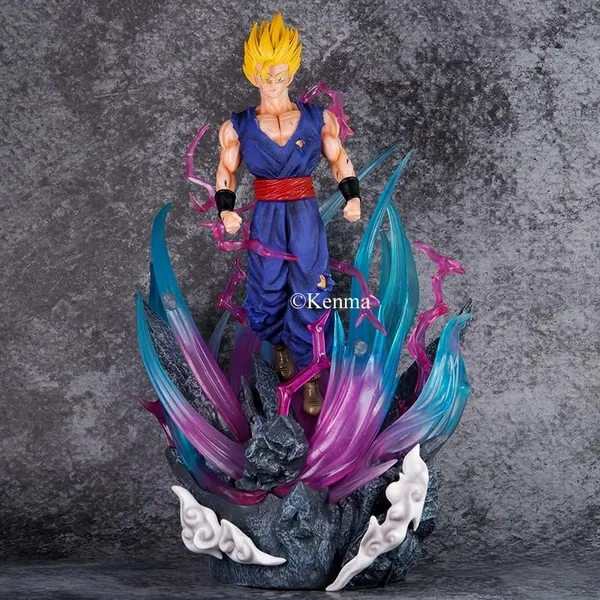 Dbz_Ulimate_Gohan_With_3_Interchangable_Heads_And_Light_Action_Figure_Pvc_Anime_Figurine_Collectible_Model_Toy_(43_Cm)