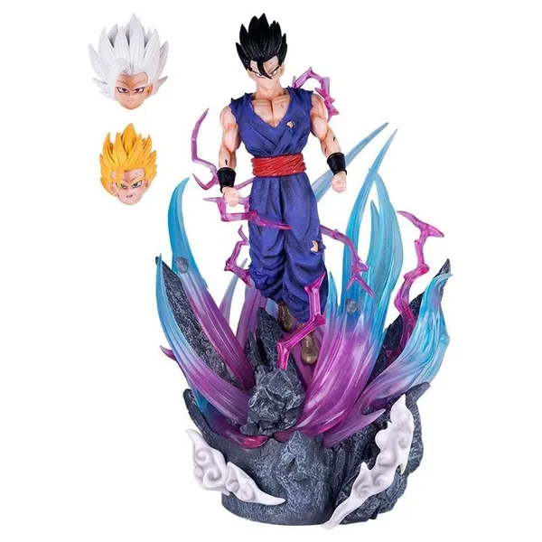 Dbz_Ulimate_Gohan_With_3_Interchangable_Heads_And_Light_Action_Figure_Pvc_Anime_Figurine_Collectible_Model_Toy_(43_Cm)