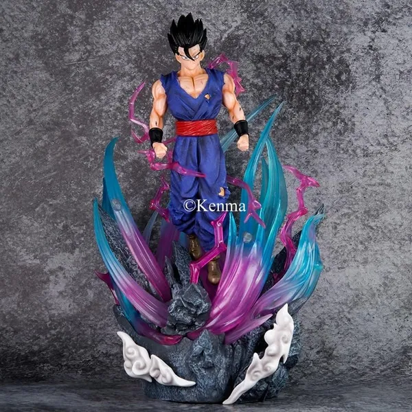 Dbz_Ulimate_Gohan_With_3_Interchangable_Heads_And_Light_Action_Figure_Pvc_Anime_Figurine_Collectible_Model_Toy_(43_Cm)