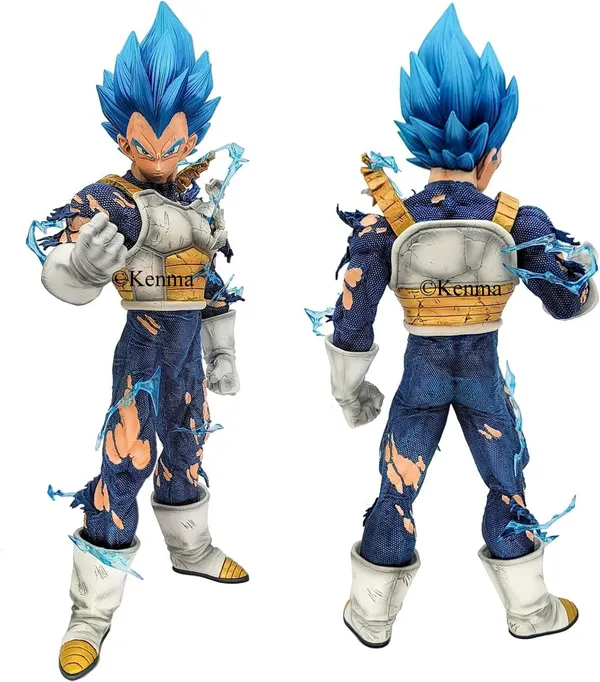 Dbz_Vegeta_With_4_Interchangable_Heads_Battle_Mode_Action_Figure_Pvc_Anime_Figurine_Collectible_Model_Toy_(45_Cm)