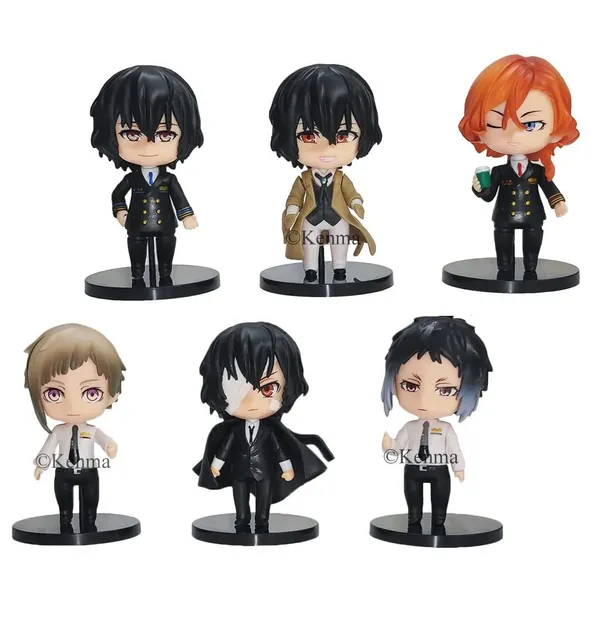 Bungo_Stray_Dogs_6_Pcs_Set_Q_Ver._Figure_Nakajima_Atsushi_Dazai_Osamu_Akiko_Yosano_Anime_Model_Toy_Dolls_(10L_X_5W_X_10H_Cm)