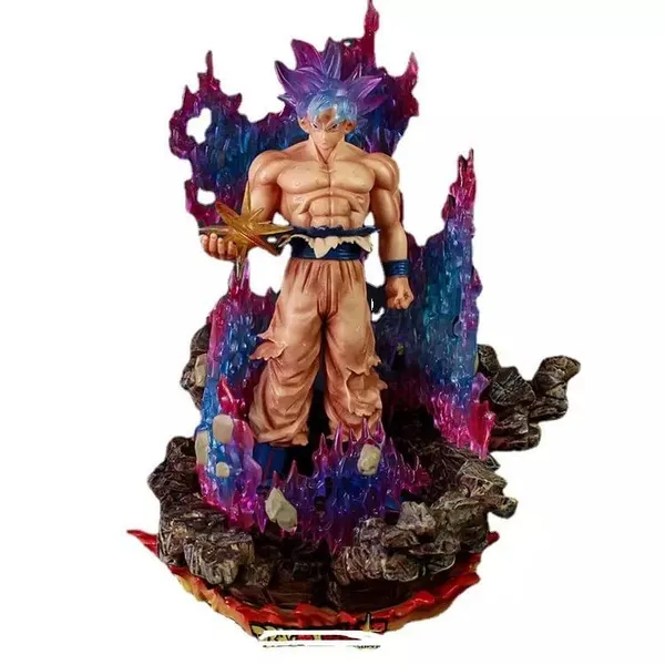 |_Dbz_Son_Goku_Super_Saiyan_Anime_Action_Figure_|_An_Awakening_Ultra_Instinct_Version_|_Glow_Pvc_Collectible_Figure_Model_Toy_(35_Cm)