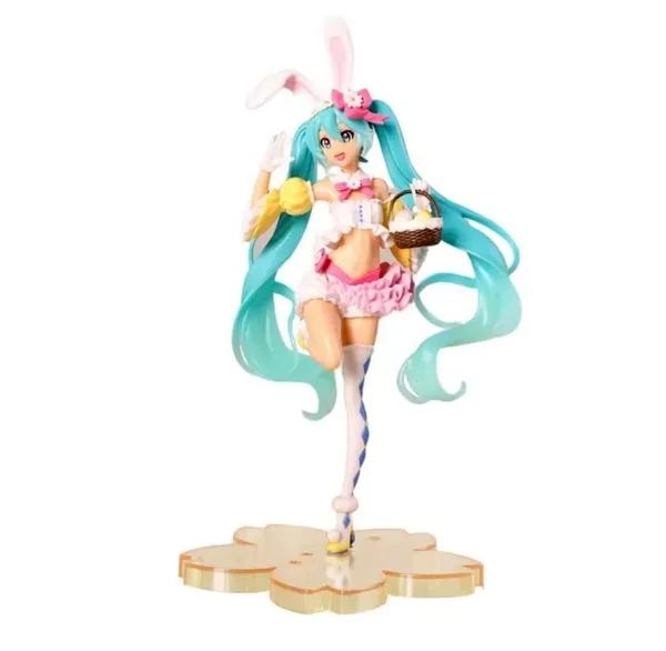 White_Green_Hatsune_Miku_Action_Figure_Anime_Spring_Cloth_Blossom_Dress_Miku_Figure_Statue_Toy_For_Collection_(7.8_Inch)