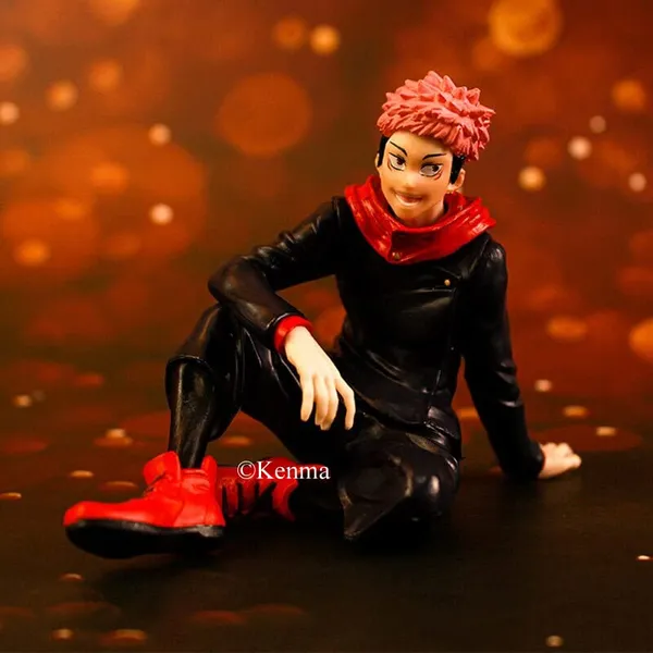 Jujutsu_Kaisen_Itadori_Yuji_Anime_Action_Figure_Sitting_Posture_Version_Pvc_Collection_Model_Dolls_Toys_(8L_X_10W_X_8H_Cm)