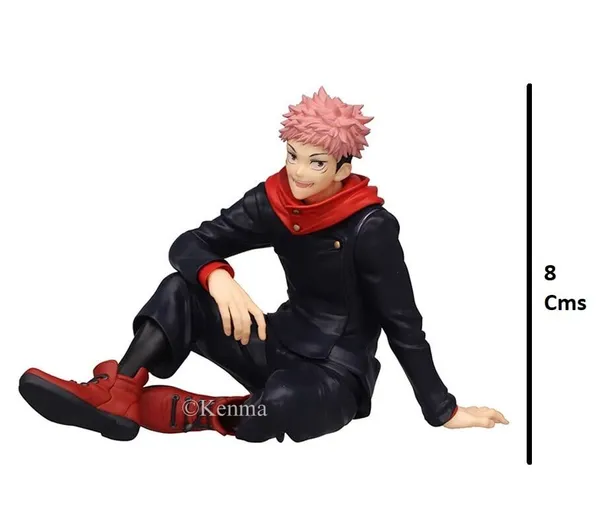 Jujutsu_Kaisen_Itadori_Yuji_Anime_Action_Figure_Sitting_Posture_Version_Pvc_Collection_Model_Dolls_Toys_(8L_X_10W_X_8H_Cm)