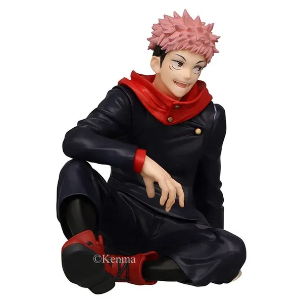 Jujutsu_Kaisen_Itadori_Yuji_Anime_Action_Figure_Sitting_Posture_Version_Pvc_Collection_Model_Dolls_Toys_(8L_X_10W_X_8H_Cm)