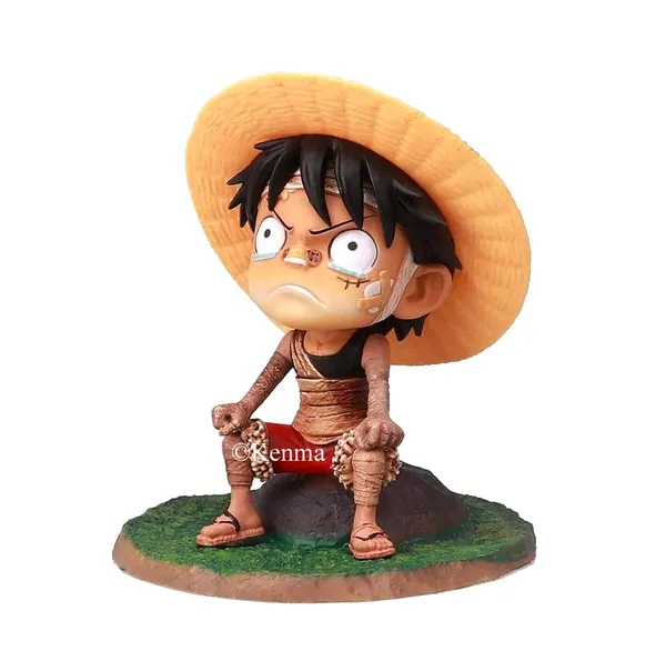 One_Piece_Straw_Hat_Kid_Luffy_Sitting_Posture_Wounded_Action_Figure_|_Pvc_Anime_Figurine_Weeb_Manga_Collectible_Model_Best_Gift_For_Anime_Fan_(12_Cm)