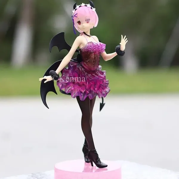 Re_Zero_Starting_Life_In_Another_World_Rem_Figure_Ram_Rem_Devil_Mode_Pvc_Action_Figure_Toy_Model_Doll_(23L_X_11W_X_23H_Cm)