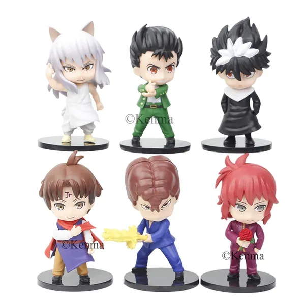 Yuyu_Hakusho_Set_Of_6_Action_Figures_Pvc_Anime_Figure_Yusuke_Urameshi_Youko_Kurama_Genkai_Collectible_Model_Doll_(11L_X_6W_X_11H_Cm)