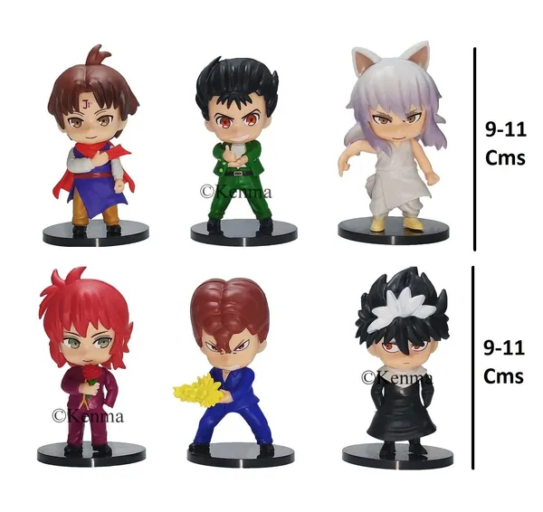 Yuyu_Hakusho_Set_Of_6_Action_Figures_Pvc_Anime_Figure_Yusuke_Urameshi_Youko_Kurama_Genkai_Collectible_Model_Doll_(11L_X_6W_X_11H_Cm)