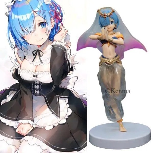 Re_Zero_Rem_Arabian_Dancer_Shape_Action_Figure_Model_2_|_Pvc_Anime_Figurine_Weeb_Manga_Collectible_Statue_Model_Toy_(22_Cm)