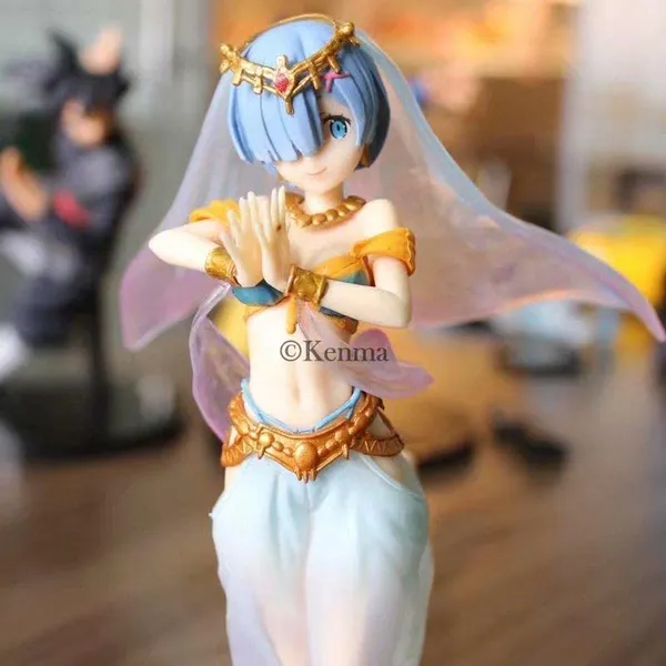 Re_Zero_Rem_Arabian_Dancer_Shape_Action_Figure_Model_2_|_Pvc_Anime_Figurine_Weeb_Manga_Collectible_Statue_Model_Toy_(22_Cm)