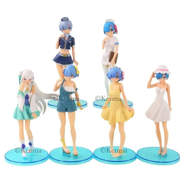 Relife_In_A_Different_World_From_Zero_Rem_Set_Of_6_Action_Figures_Pvc_Anime_Figurine_Weeb_Manga_Collectible_Statue_Model_Toy_(17_Cm)