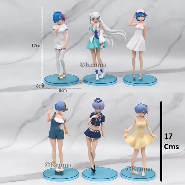 Relife_In_A_Different_World_From_Zero_Rem_Set_Of_6_Action_Figures_Pvc_Anime_Figurine_Weeb_Manga_Collectible_Statue_Model_Toy_(17_Cm)