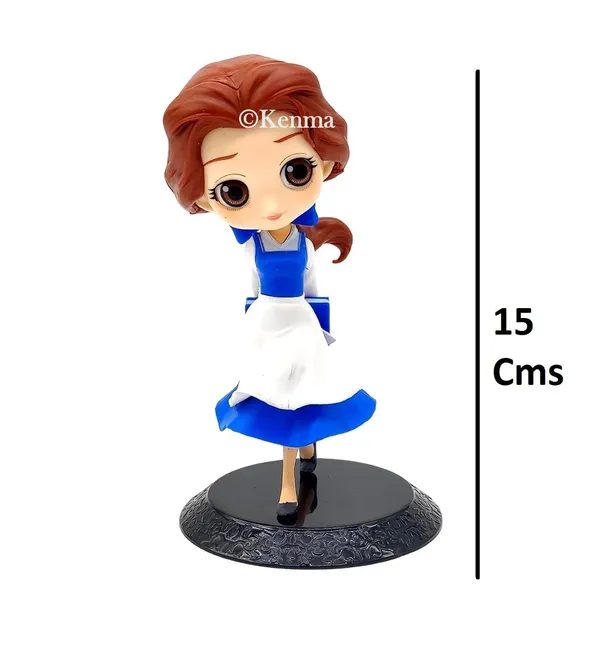 __Cute_Fancy_Princess_Belle_Model_2_Figure_Figurine_With_Stand_Limited_Edition_For_Car_Dashboard,_Decoration,_Cake,_Office_Desk_(9L_X_9W_X_15H_Cm)