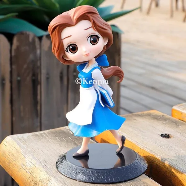 __Cute_Fancy_Princess_Belle_Model_2_Figure_Figurine_With_Stand_Limited_Edition_For_Car_Dashboard,_Decoration,_Cake,_Office_Desk_(9L_X_9W_X_15H_Cm)