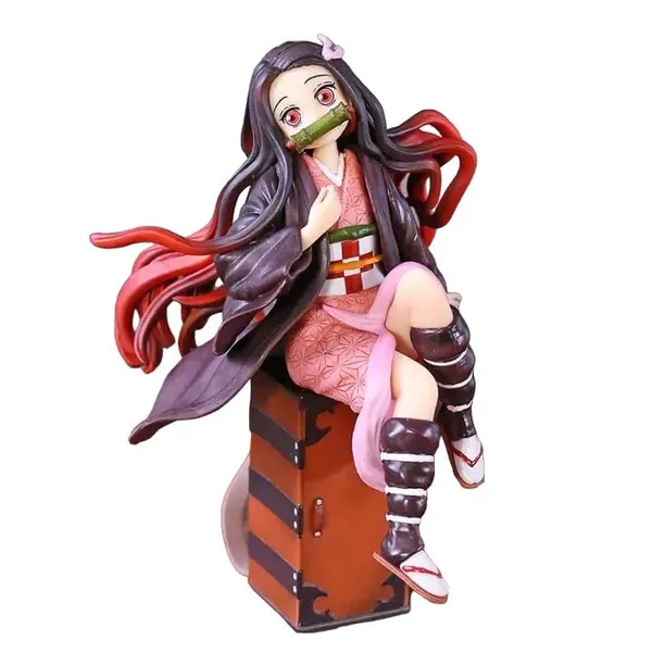 Demon_Slayer_Nezuko_Kamado_On_Box_Action_Figure_Kimetsu_No_Yaiba_Weeb_Manga_Pvc_Anime_Figurine_Statue_Model_Toy_Collectible_(10L_X_11W_X_14.5H_Cm)