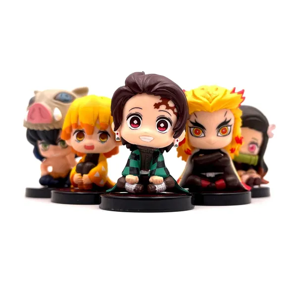Demon_Slayer_Tanjirou_Nezuko_Inosuke_Zenitsu_Kyoujurou_Carino_Dazed_Eyes_Pvc_Action_Figure_Kimetsu_No_Yaiba_Small_Set