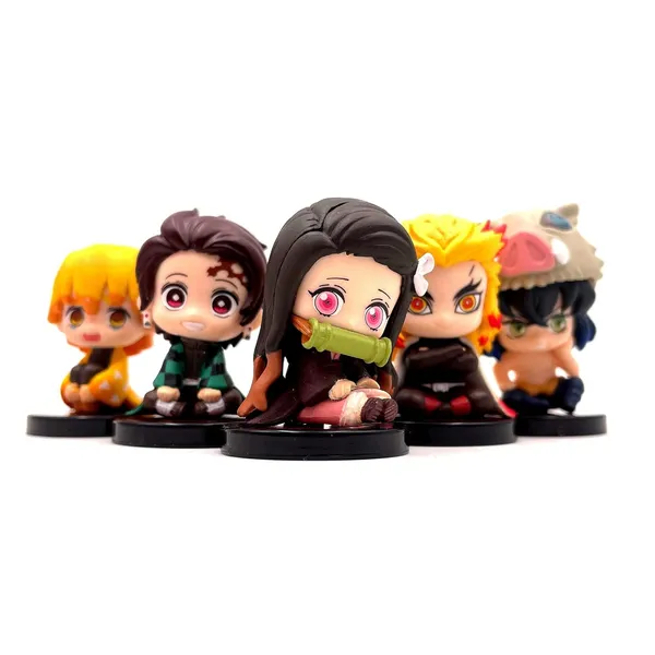Demon_Slayer_Tanjirou_Nezuko_Inosuke_Zenitsu_Kyoujurou_Carino_Dazed_Eyes_Pvc_Action_Figure_Kimetsu_No_Yaiba_Small_Set