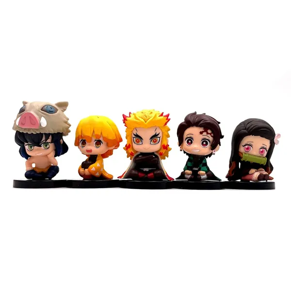 Demon_Slayer_Tanjirou_Nezuko_Inosuke_Zenitsu_Kyoujurou_Carino_Dazed_Eyes_Pvc_Action_Figure_Kimetsu_No_Yaiba_Small_Set