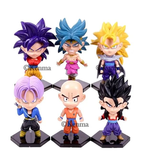 __Dbz_Action_Figures_Set_Of_6_Gohan,_Krillin,_Broly,_Gogeta,_Goku_Ss4,_Trunks_Action_Figure_Toys_For_Car_Dashboard_(15L_X_5W_X_18H_Cm)