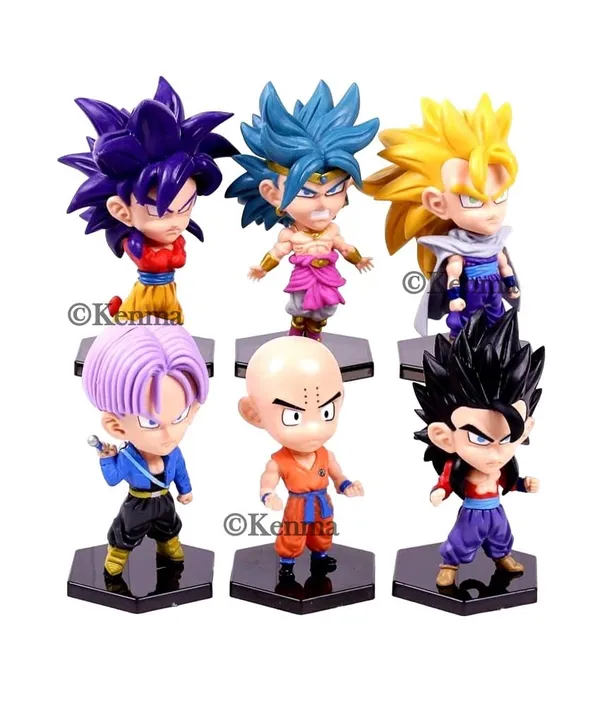 __Dbz_Action_Figures_Set_Of_6_Gohan,_Krillin,_Broly,_Gogeta,_Goku_Ss4,_Trunks_Action_Figure_Toys_For_Car_Dashboard_(15L_X_5W_X_18H_Cm)