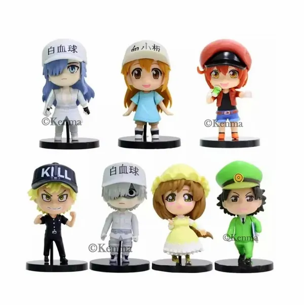 Hataraka_Saibou_Cells_At_Work_Chibi_Anime_Action_Figures_Set_Of_7_Weeb_Manga_Collectibles_(14L_X_5W_X_15H_Cm)