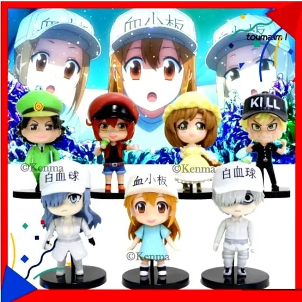 Hataraka_Saibou_Cells_At_Work_Chibi_Anime_Action_Figures_Set_Of_7_Weeb_Manga_Collectibles_(14L_X_5W_X_15H_Cm)