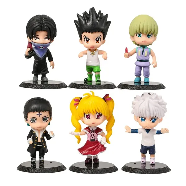 Hunter_X_Hunter_Set_Of_6_Action_Figures_Model_C_|_Pvc_Anime_Figurines_Gon_Freecss_Killua_Lucilfer_Shalnark_Feitan_Krueger_Collectible_Model_Toy_(10_Cm)