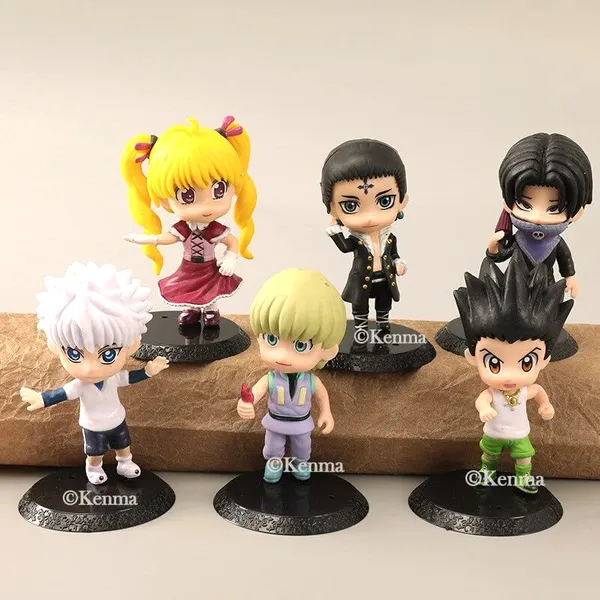 Hunter_X_Hunter_Set_Of_6_Action_Figures_Model_C_|_Pvc_Anime_Figurines_Gon_Freecss_Killua_Lucilfer_Shalnark_Feitan_Krueger_Collectible_Model_Toy_(10_Cm)