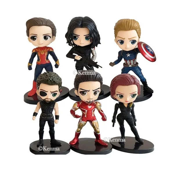 Superheroes_Set_Of_6_Action_Figures_Winter_Soldier_Iron_Man_Spider_Man_Black_Widow_Thor_Model_Toys