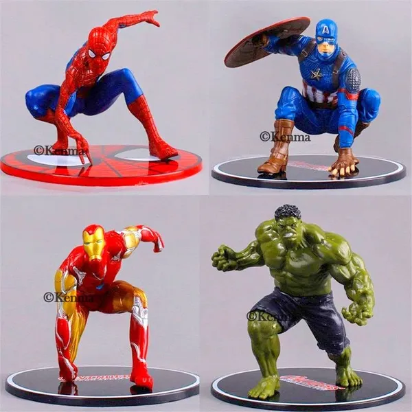 Marvels_Avengers_Superhero_Iron_Man_C_A_Hulk_Spiderman_Set_Of_4_Action_Fgures_Collectibles_Model_Toy_(21L_X_20W_X_21H_Cm)