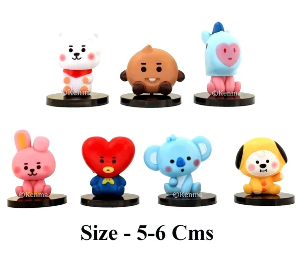 Bts_Bt21_Tiny_Tan_Figurine_Set_Of_7_Pcs_Chimmy_Koya_Tata_Cooky_Mang_Shooky_Rj_Collectible