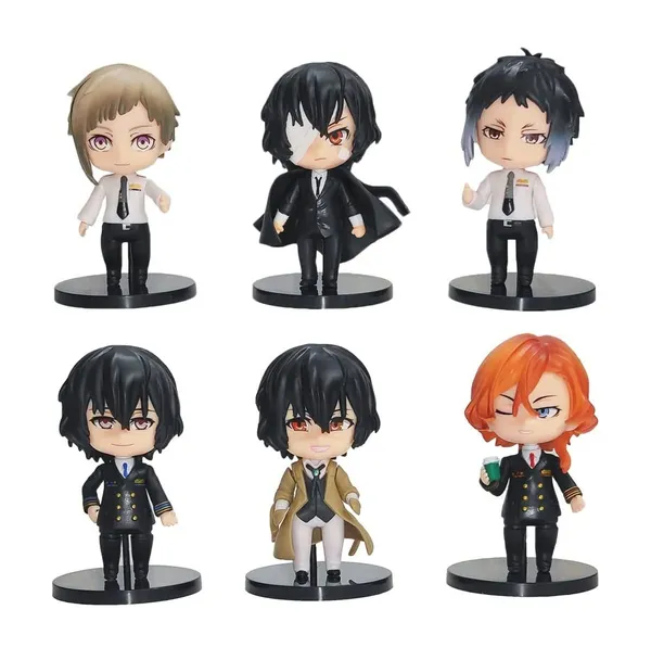 Bungo_Stray_Dogs_6_Pcs_Set_Q_Ver._Figure_Nakajima_Atsushi_Dazai_Osamu_Akiko_Yosano_Anime_Model_Toy_Dolls_(14L_X_5W_X_13H_Cm)