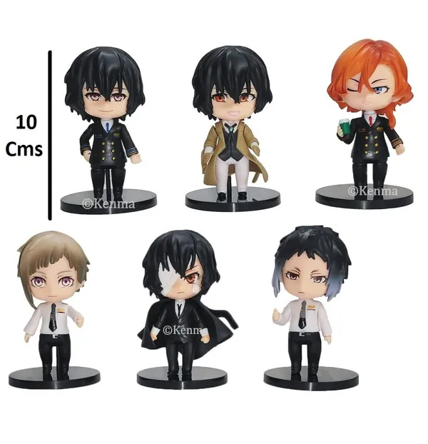 Bungo_Stray_Dogs_6_Pcs_Set_Q_Ver._Figure_Nakajima_Atsushi_Dazai_Osamu_Akiko_Yosano_Anime_Model_Toy_Dolls_(14L_X_5W_X_13H_Cm)