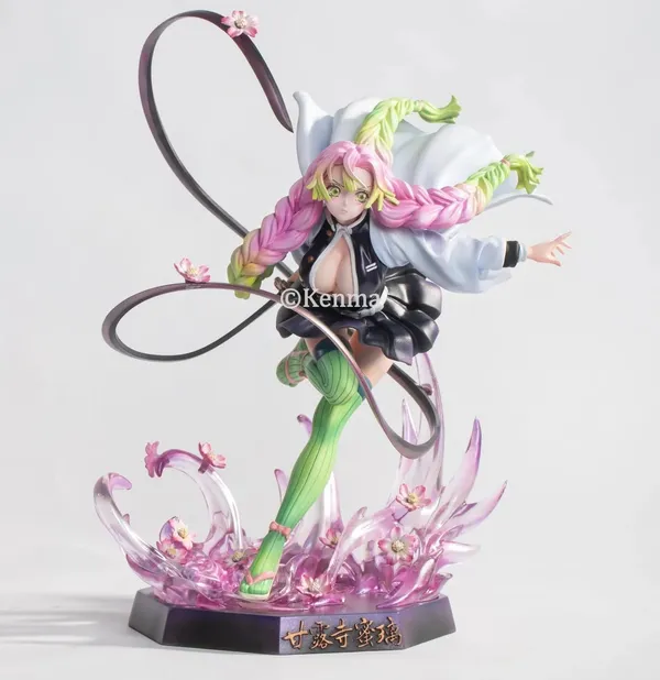 |_Demon_Slayer_Kanroji_Mitsuri_Anime_Action_Figure_|_The_Love_Hashira_Kimetsu_No_Yaiba_|_Anime_Figurine_Statue_Weeb_Manga_Collectible_Model_Toy_(21.5_Cm)