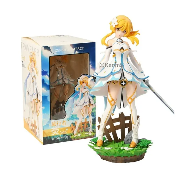Genshin_Impact_Lumine_Action_Figure_Pvc_Gaming_Figure_Weeb_Mnga_Collectible_Model_Toy_(13L_X_11W_X_26H_Cm)