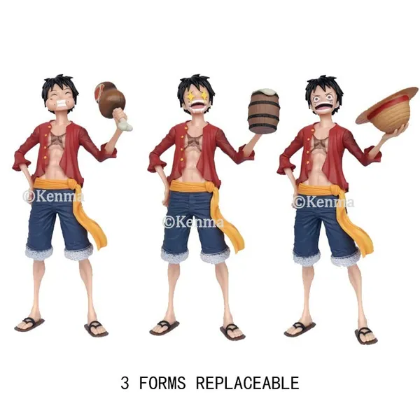 One_Piece_Monkey_D_Luffy_Model_B_With_3_Different_Faces_Action_Figurine_Pirate_Anime_Figure_Weeb_Manga_Toy_Collectible