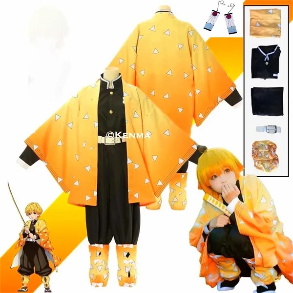 Demon_Slayer_Zenitsu_Agatsuma_Cosplay_Kimono_Clothing_Uniform_Collectible_Costume_Halloween