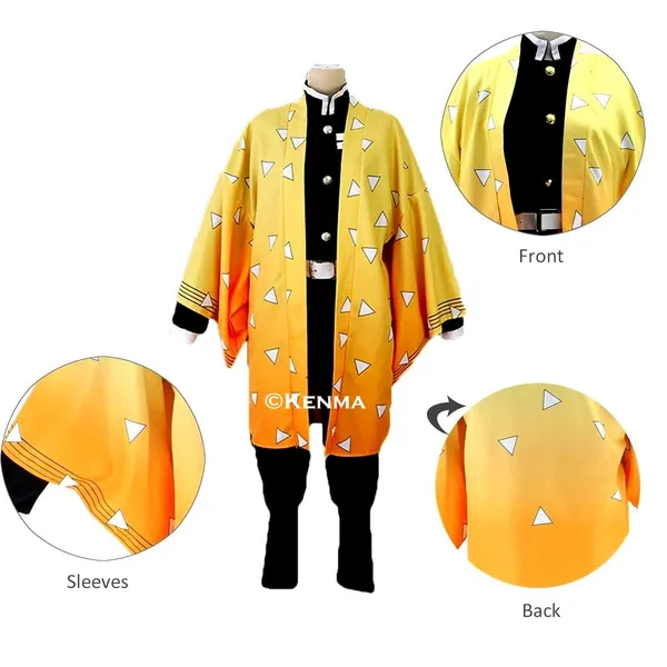 Demon_Slayer_Zenitsu_Agatsuma_Cosplay_Kimono_Clothing_Uniform_Collectible_Costume_Halloween