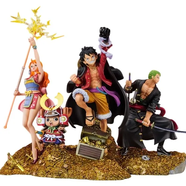 One_Piece_Treasury_Set_Of_4_Luffy_Nami_Chopper_Zoro
