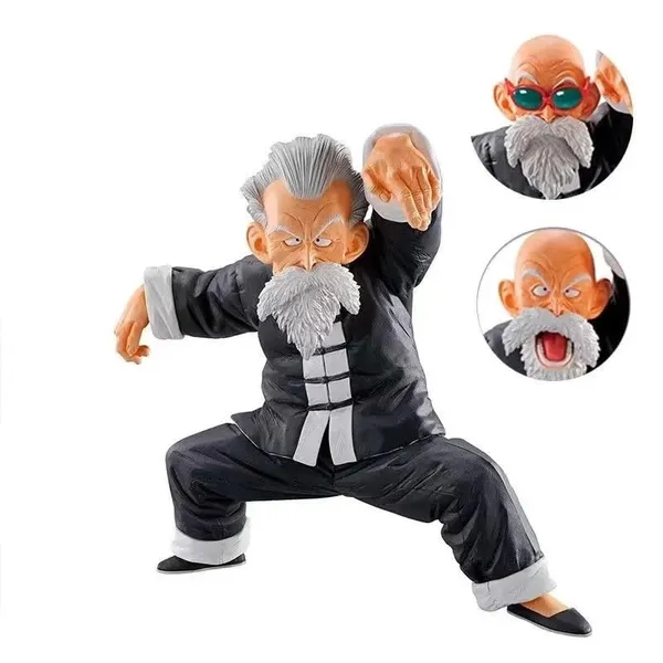 Dbz_Muten_Roshi_Action_Figure_Three_Head_Replaceable_Ichiban_Kuji_Pvc_Collection_Model_Toy_Gift