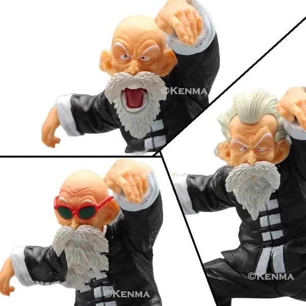Dbz_Muten_Roshi_Action_Figure_Three_Head_Replaceable_Ichiban_Kuji_Pvc_Collection_Model_Toy_Gift