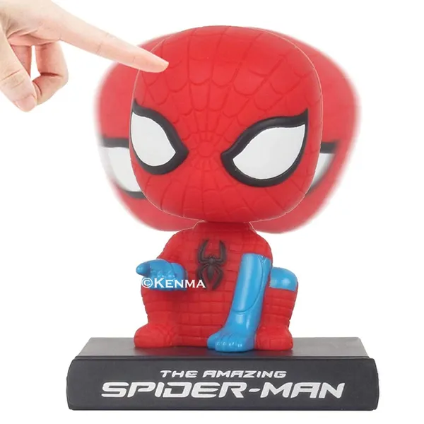 Spiderman_Posing_Bobblehead_Action_Figure_Bobble_Head_Car_Accessory_Pvc_Figurine_Toy_Model_2_(12L_X_12W_X_13H_Cm)