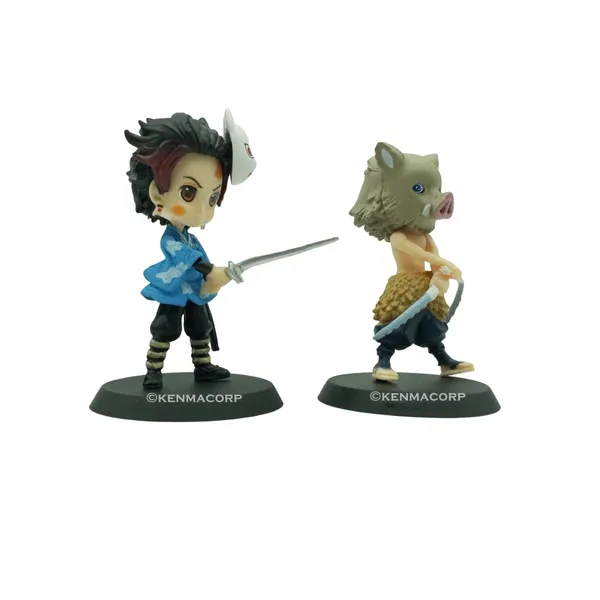 Demon_Slayer_Tanjiro_Model2_&_Inosuke_Set_Of_2_Chibi_Action_Figure