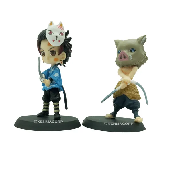 Demon_Slayer_Tanjiro_Model2_&_Inosuke_Set_Of_2_Chibi_Action_Figure